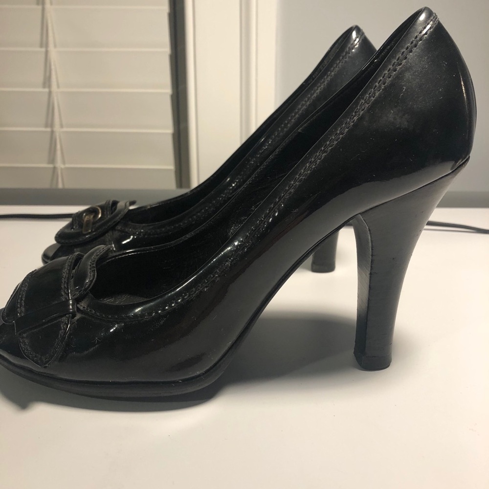 Fendi black heals with buckle size 38 / US 8